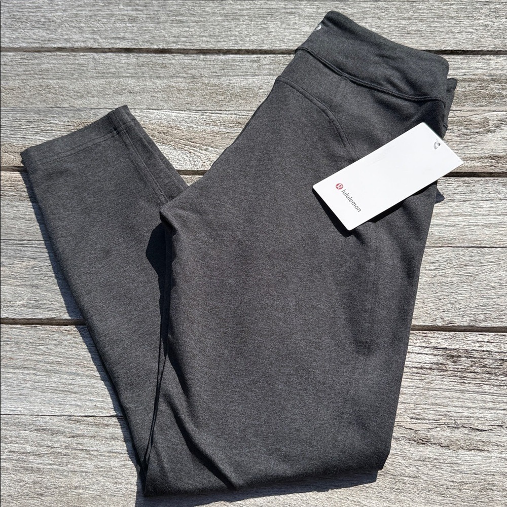 Lululemon Softy Suedey Cross-Waist Tight 25" black size 8‎ NWT